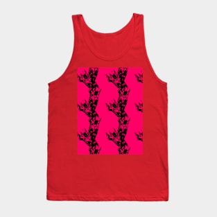 Black grunge on a red, pink background, abstraction Tank Top